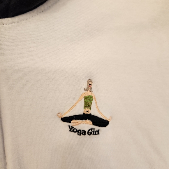 Y2K Basic White Black Light Weight Jacket Yoga Girl Size M #T463 - Picture 2 of 7